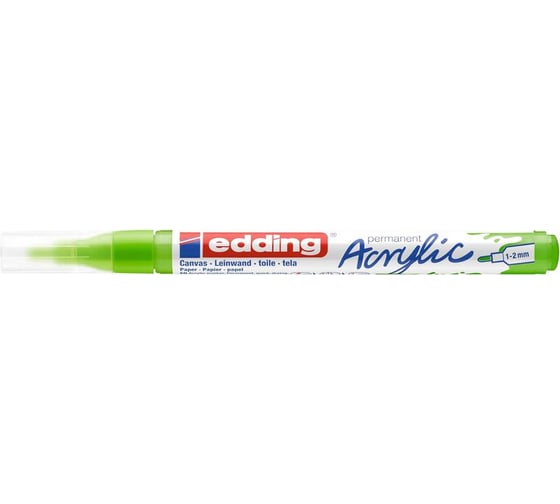 Акриловый маркер Edding 5300 салатовый, 1-2 мм 1327802