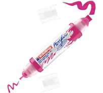 Акриловый маркер-аппликатор Edding двусторонний 3D 5400 фуксия, 2-3 и 5-10 мм 1327881