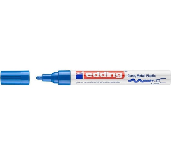 Маркер Edding 750/3 CR синий, 2-4 мм 1183447 1