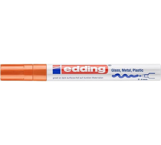 Маркер Edding 750/6 CR оранжевый, 2-4 мм 1183451