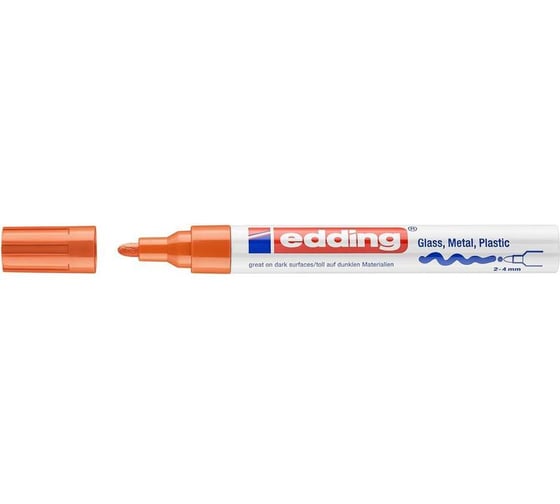 Маркер Edding 750/6 CR оранжевый, 2-4 мм 1183451