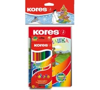 Цветные карандаши Kores 24 цвета, трехгранные 772491