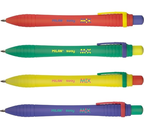 Шариковая ручка Milan Sway Mix, 1,0мм, синий, 3шт/уп., европодвес, BWM10371 973943
