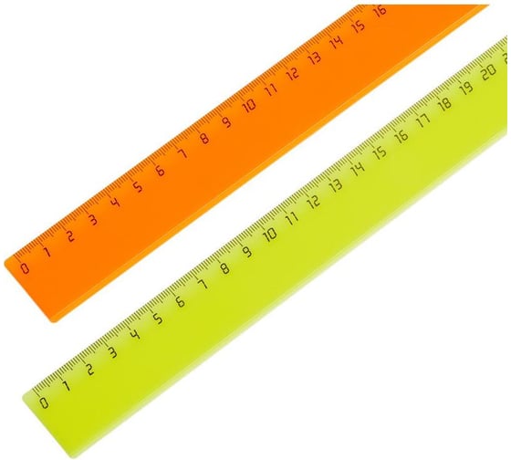 Линейка Attache Economy 30 см, пластиковая, эконом цвета, 2 шт. 744220