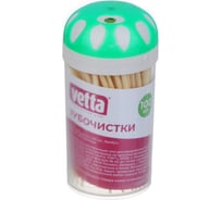 Зубочистки VETTA 100 шт, бамбук, пластиковая упаковка 437-241