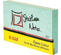 Самоклеящийся блок Eagle 51х38 мм 2 штх100 листов зеленый, пастель 653/зел