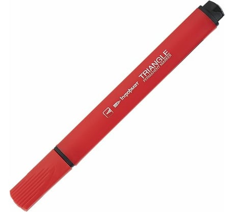 Перманентный маркер INFORMAT TRIANGLE 4 мм красный круглый наконечник треугольный корпус PTR02R