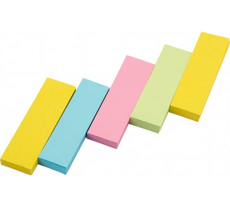 Бумажные клейкие закладки INFORMAT 15х50 мм 50 шт х 5 цветов пастель Z1550-5P