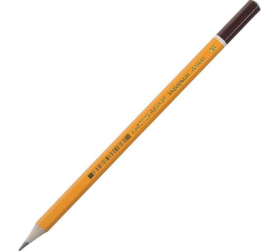 Чернографитный карандаш INFORMAT DESIGN 2В заточенный шестигранный PPNBY-2B