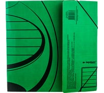 Папка INFORMAT с резинкой А4 75 мм зеленый микрогофрокартон RB66-75G