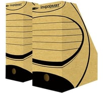 Разобранный накопитель INFORMAT 260х320х75 мм А4 серый картон RN0075N