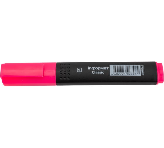 Текстовый маркер INFORMAT CLASSIC 1-5 мм розовый скошенный FFK04P