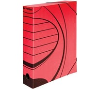 Папка с резинкой INFORMAT А4 75 мм красный микрогофрокартон RB66-75R