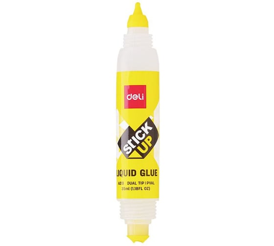 Клей жидкий DELI EA21310 35 мл корпус желтый прозрачный с двумя аппликаторами Stick UP 1082476
