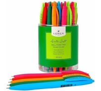 Автоматическая масляная ручка LOREX Auto Soft ROUND COLORS синий 0,70 мм ассорти 6 цветов 40 шт в упаковке LXOPAS-RC1*