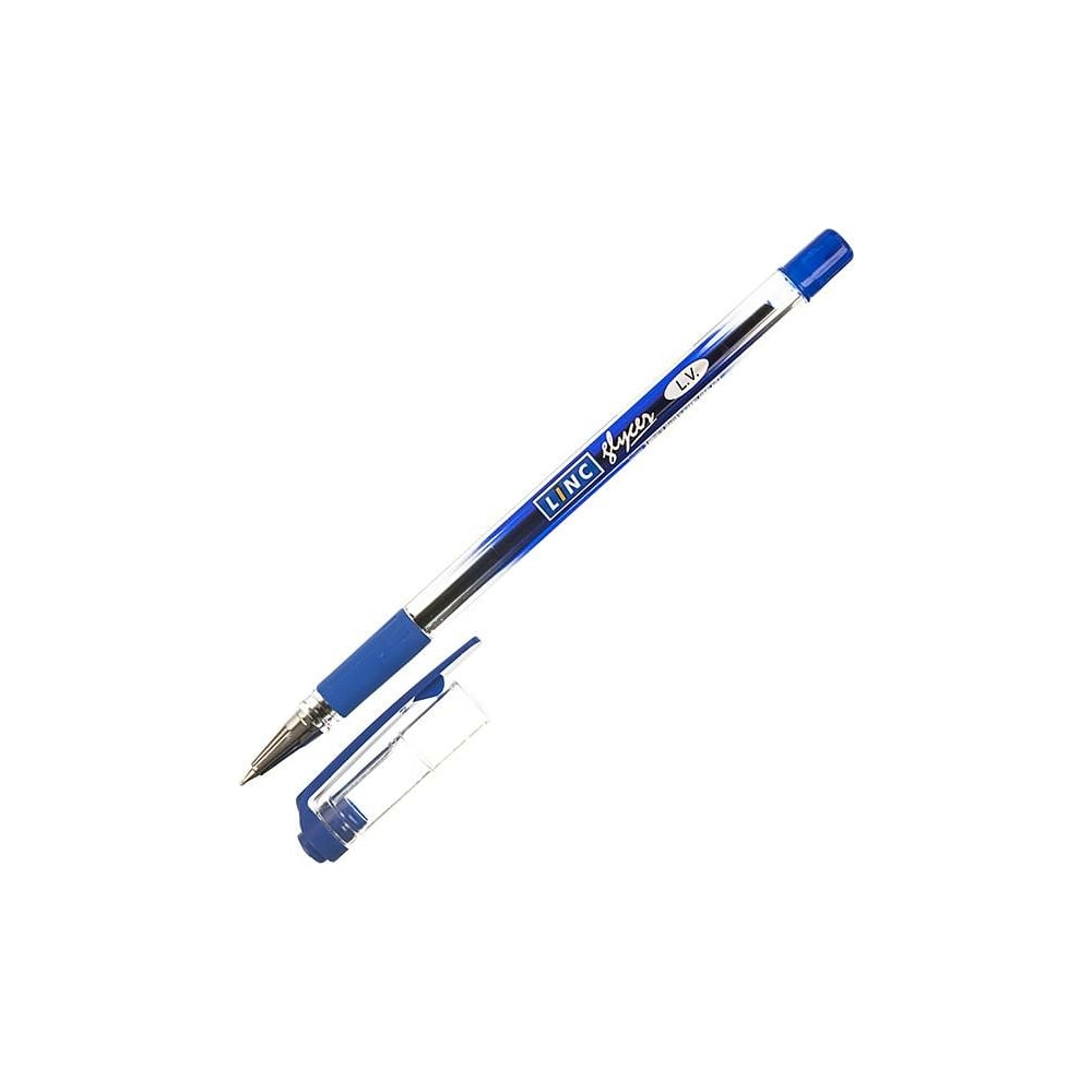 Шариковая ручка Linc GLYСER 0,7 мм синий резиновый грип 1300RF/blue ...
