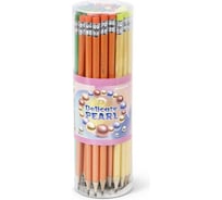 Чернографитный карандаш Schoolformat DELICATE PEARL НВ с ластиком заточенный круглый КЧ-DP-HB*