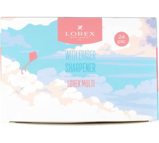 Точилка-тубус LOREX MULTI COTTON CLOUD с ластиком LXSRMU-CC