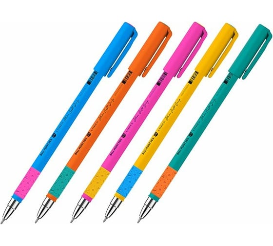 Масляная ручка LOREX Slim Soft Grip NEON 0,50 мм 24 шт в упаковке LXOPSSG-NN3