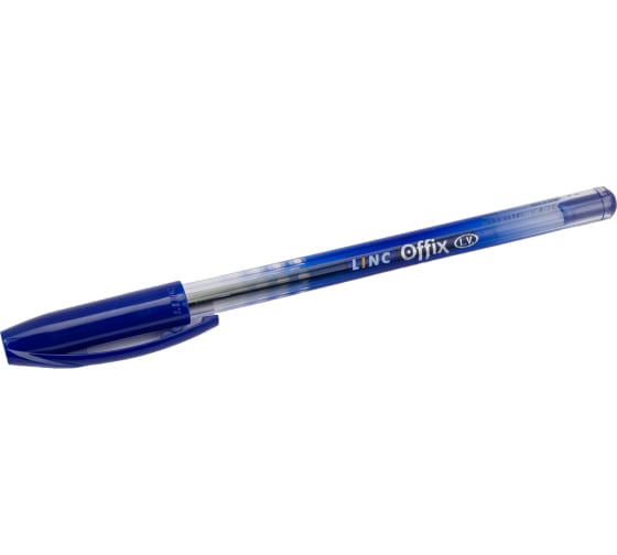 Шариковая ручка Linc OFFIX 1 мм синий прозрачный корпус 1500FW/blue 1