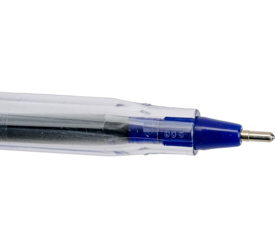 Шариковая ручка Linc OFFIX 1 мм синий прозрачный корпус 1500FW/blue