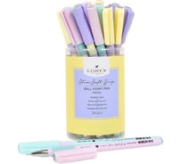 Масляная ручка LOREX Slim Soft Grip PASTEL 0,50 мм 24 шт в упаковке LXOPSSG-PS3