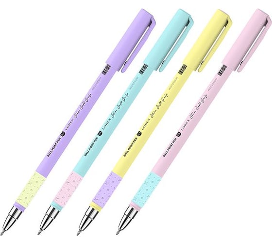 Масляная ручка LOREX Slim Soft Grip PASTEL 0,50 мм 24 шт в упаковке LXOPSSG-PS3