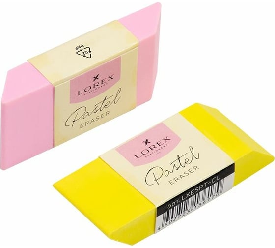 Ластик LOREX PASTEL CONTOUR LOVE прямоугольный LXESPT-CL