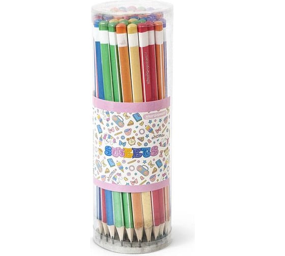 Чернографитный карандаш Schoolformat SWEETS НВ заточенный трехгранный КЧ-SW-HB* 1