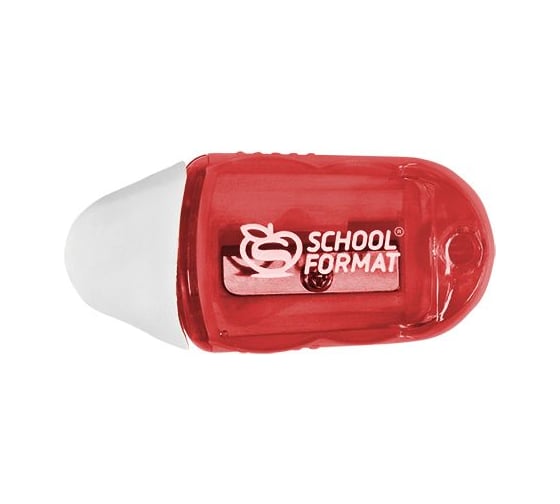 Точилка Schoolformat SMART с ластиком 1 отверстие ТЧ1Л-СМ