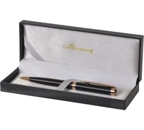 Шариковая ручка Manzoni SAVONA цвет корпуса: черный/розовое золото, футляр кожзам SAV51TG-BM