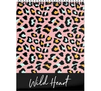 Блокнот Schoolformat ЯРКИЙ ЛЕОПАРД А6 40 листов, клетка, гребень, мелованный картон, глянцевая ламинация, 35 шт в упаковке БЛ6-ЯРЛ