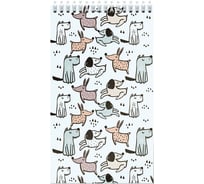 Блокнот Schoolformat ОЗОРНЫЕ СОБАЧКИ А7 40 листов, клетка, гребень, мелованный картон, глянцевая ламинация БЛ7-ОС