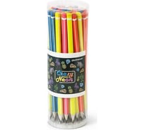 Чернографитный карандаш Schoolformat CRAZY NEON НВ заточенный трехгранный КЧ-CNE-HB