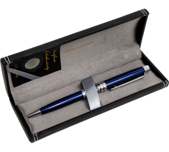 Шариковая ручка Manzoni VENEZIA цвет корпуса: синий футляр кожзам AP009B060610M 1