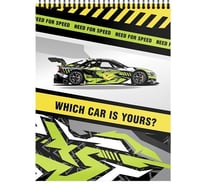 Блокнот Schoolformat ЖАЖДА СКОРОСТИ А6 40 листов, клетка, гребень, мелованный картон, глянцевая ламинация, 35 шт в упаковке БЛ6-ЖС