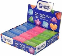 Ластик Schoolformat NEON JELLY микс цветов 24 шт ЛСТ-НЖ