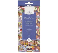 Набор цветных карандашей LOREX WOOD FREE COCKTAIL KITTENS 12 цветов, трехгранные LXCPWF12-CK