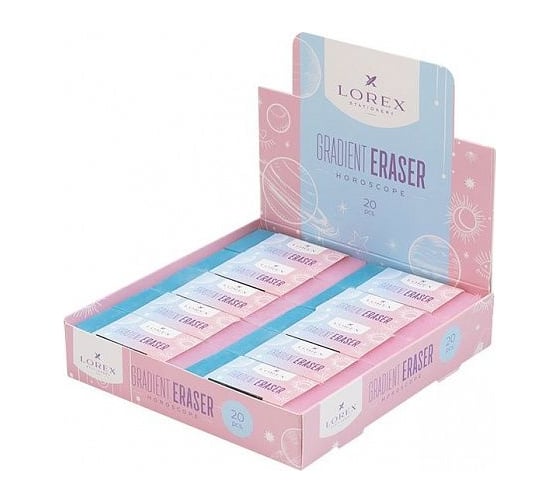 Ластик LOREX GRADIENT HOROSCOPE прямоугольный LXESGR-HS