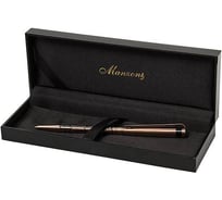 Шариковая ручка Manzoni APRILIA цвет корпуса: красное золото, черная гравировка футляр кожзам APR2014-BM