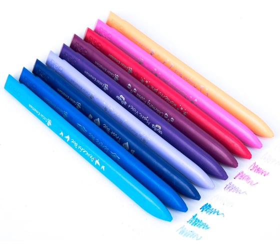 Восковые мелки DELI EC20020 Color Emotion трехгранные 24 цвета картонная коробка с европодвесом 410955