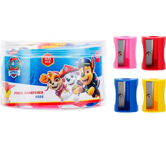 Точилка для карандашей ручная DELI EH559 Paw Patrol 1 отверстие пластик ассорти 1901046