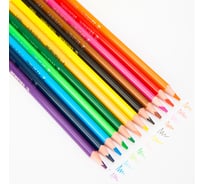 Карандаши цветные DELI EC00100 ColoRun трехгранный пластик 12 цветов коробка/европодвес 12 шт 410858