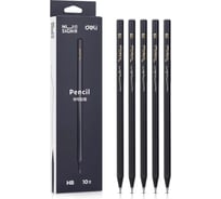 Карандаш чернографитный DELI NS722-HB Nusign HB шестигранный 10 шт 1688288