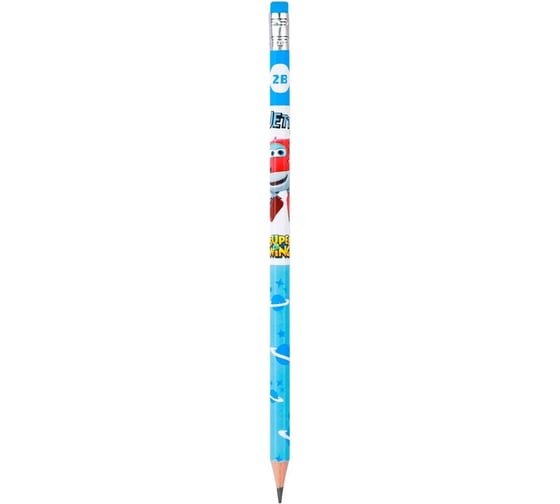 Карандаш чернографитный DELI EU53500 Super Wings 2B шестигранный ассорти 12 шт ластик 1805022