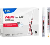 Маркер-краска DELI EU500-WH 2мм пулевидный пишущий наконечник белый 1872870
