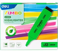 Текстовыделитель DELI EU366-GN Jumbo скошенный пишущий наконечник 1-5 мм зеленый 1884015