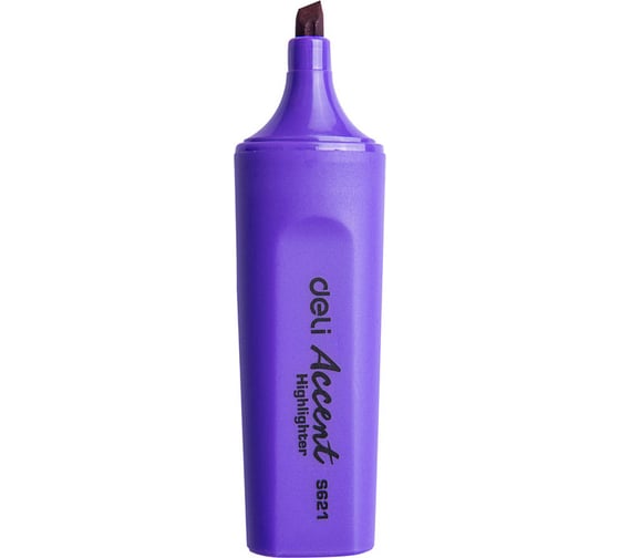 Текстовыделитель DELI ES621violet ght скошенный пишущий наконечник 1-5 мм фиолетовый 436871 1
