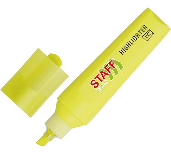 Текстовыделитель EVERYDAY HL-720, ЖЕЛТЫЙ, линия 1-5 мм, Staff 152553 1