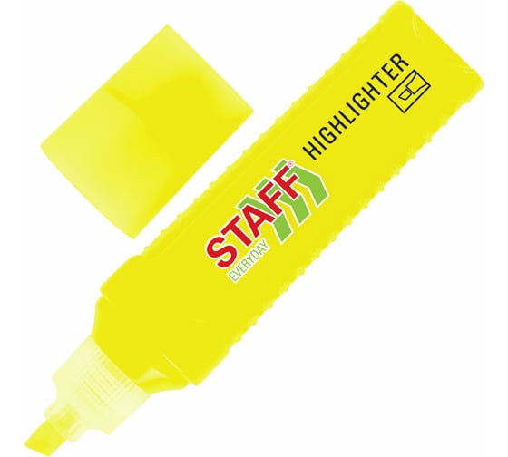 Текстовыделитель EVERYDAY HL-707, ЖЕЛТЫЙ, линия 1-5 мм, Staff 152542